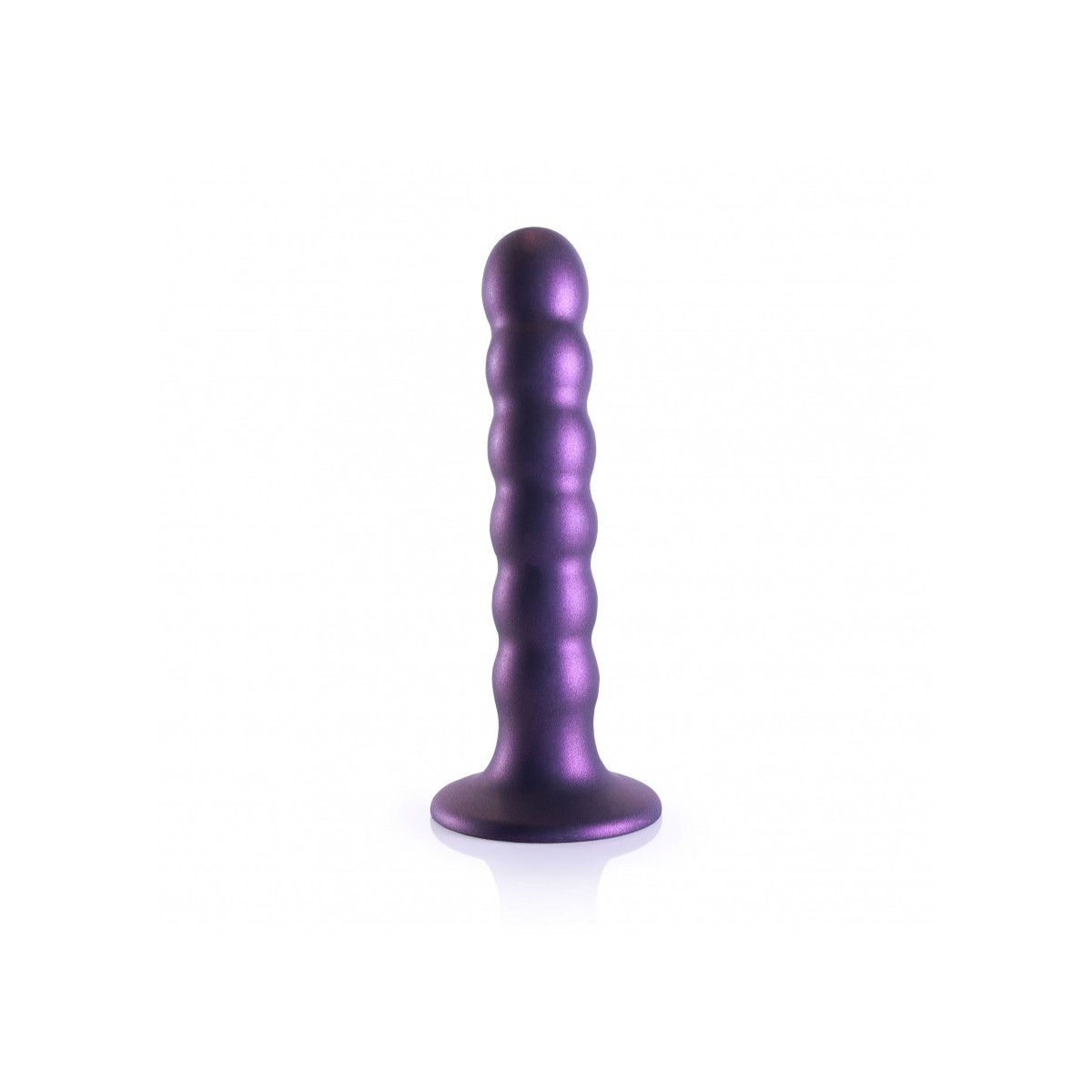 Dildo vaginale con ventosa a sfere Beaded G-Spot Dildo 5'' / 13 cm Metallic Purple