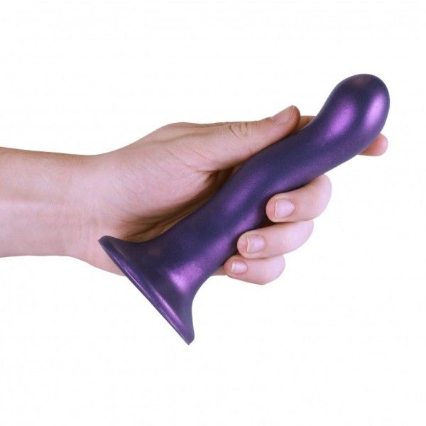 Dildo ventosa curvy punto G 18 cm Purple