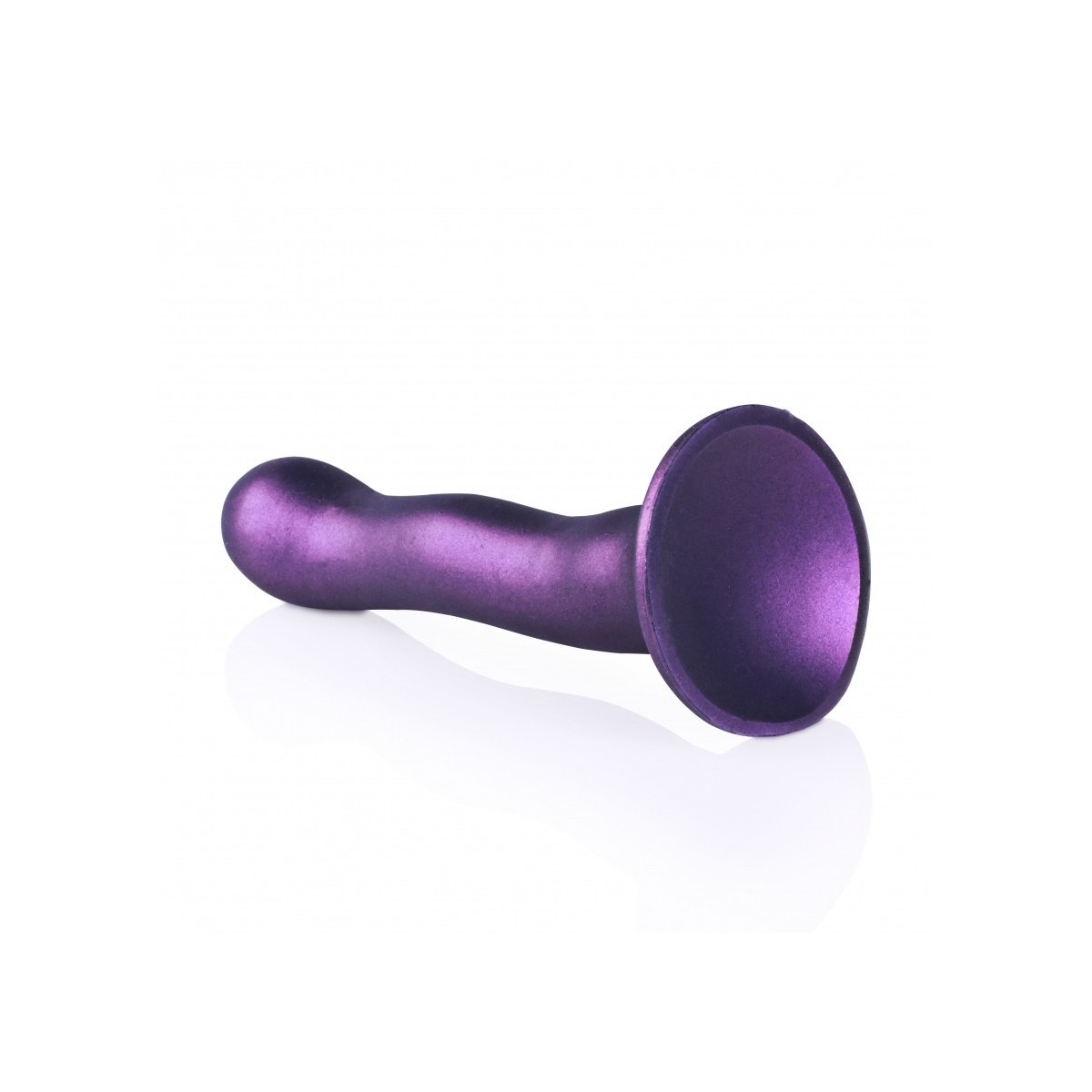 Dildo vaginale con ventosa Ultra Soft Curvy G-Spot Dildo 7''/17 cm Metallic Purple
