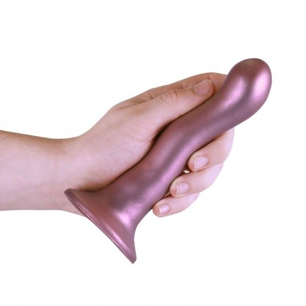 Dildo ventosa curvy punto G 18 cm Rose Gold