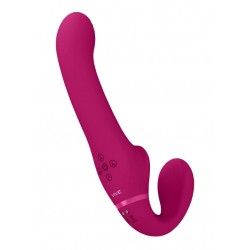 Vibratore strapon e succhia clitoride fucsia Vibratore strapon e succhia clitoride fucsia