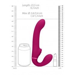Vibratore strapon e succhia clitoride fucsia Vibratore strapon e succhia clitoride fucsia