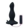 Plug anale vibrante con ventosa nero
