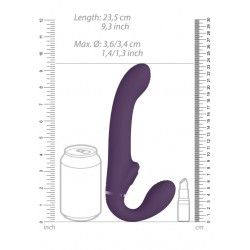 Vibratore strapon e succhia clitoride viola Vibratore strapon e succhia clitoride viola