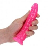 Fallo realistico Slim 17,5 cm rosa fluo