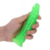 Fallo realistico Slim 17,5 cm verde fluo
