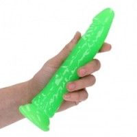 Fallo realistico Slim 22 cm verde fluo