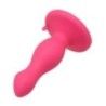 Plug anale con ventosa fucsia in silicone Plug anale con ventosa fucsia in silicone