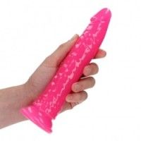Fallo realistico Slim 22 cm rosa fluo