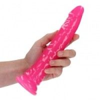 Fallo realistico Slim 25 cm rosa fluo