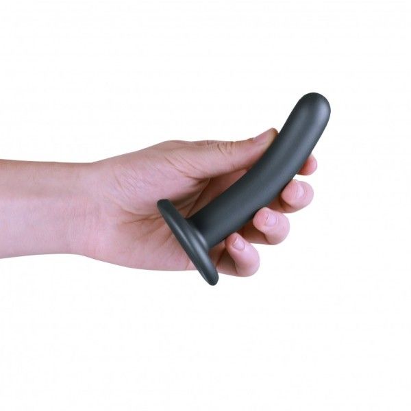 Dildo ventosa liscio punto G 12.5cm Gun Metal