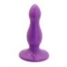 Plug anale con ventosa viola in silicone Plug anale con ventosa viola in silicone