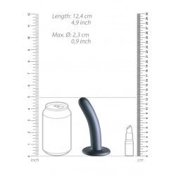 Dildo ventosa liscio punto G 12.5cm Gun Metal Dildo ventosa liscio punto G 12.5cm Gun Metal