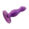 Plug anale con ventosa viola in silicone Plug anale con ventosa viola in silicone