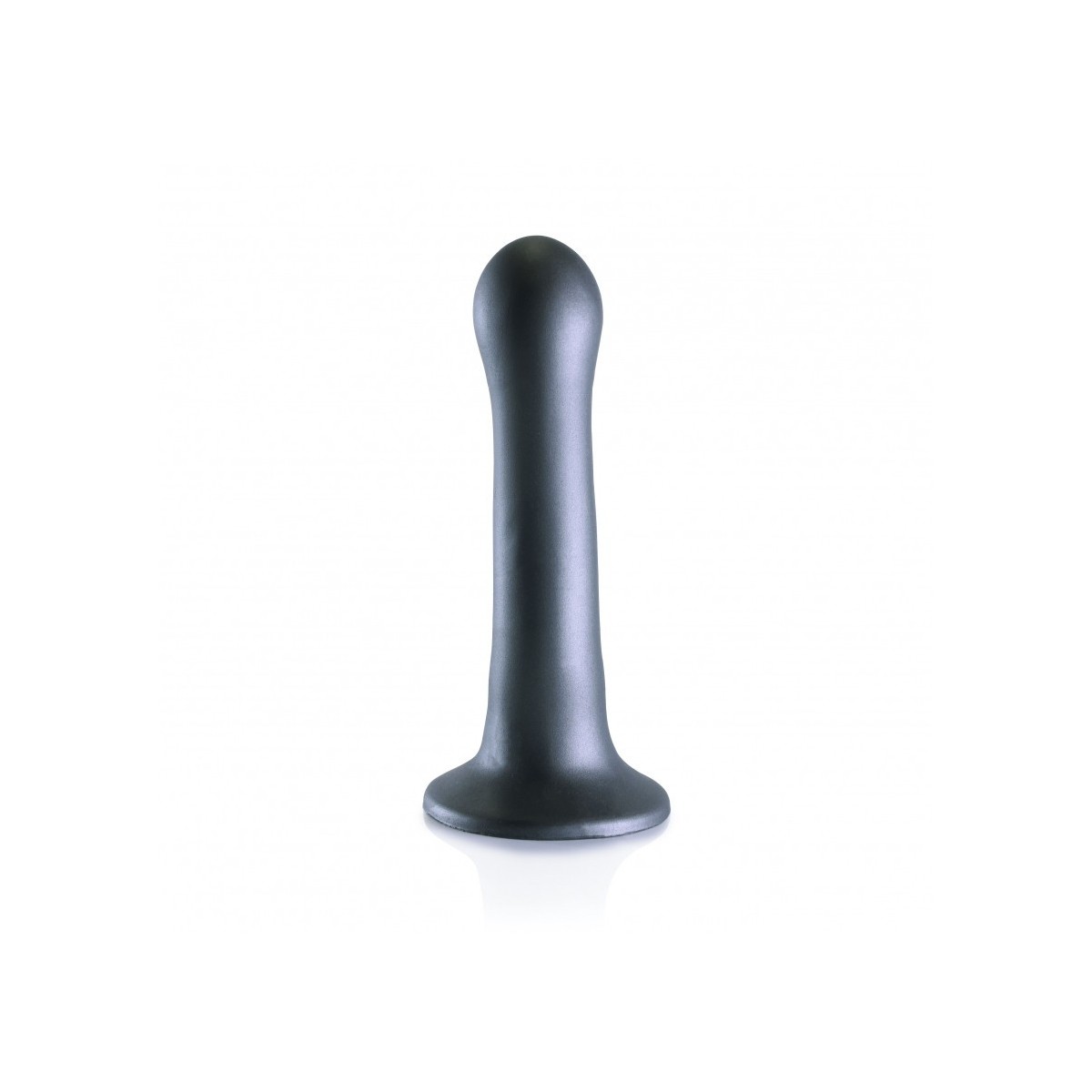 Dildo vaginale con ventosa Ultra Soft Curvy G-Spot Dildo 7''/17 cm Gun Metal