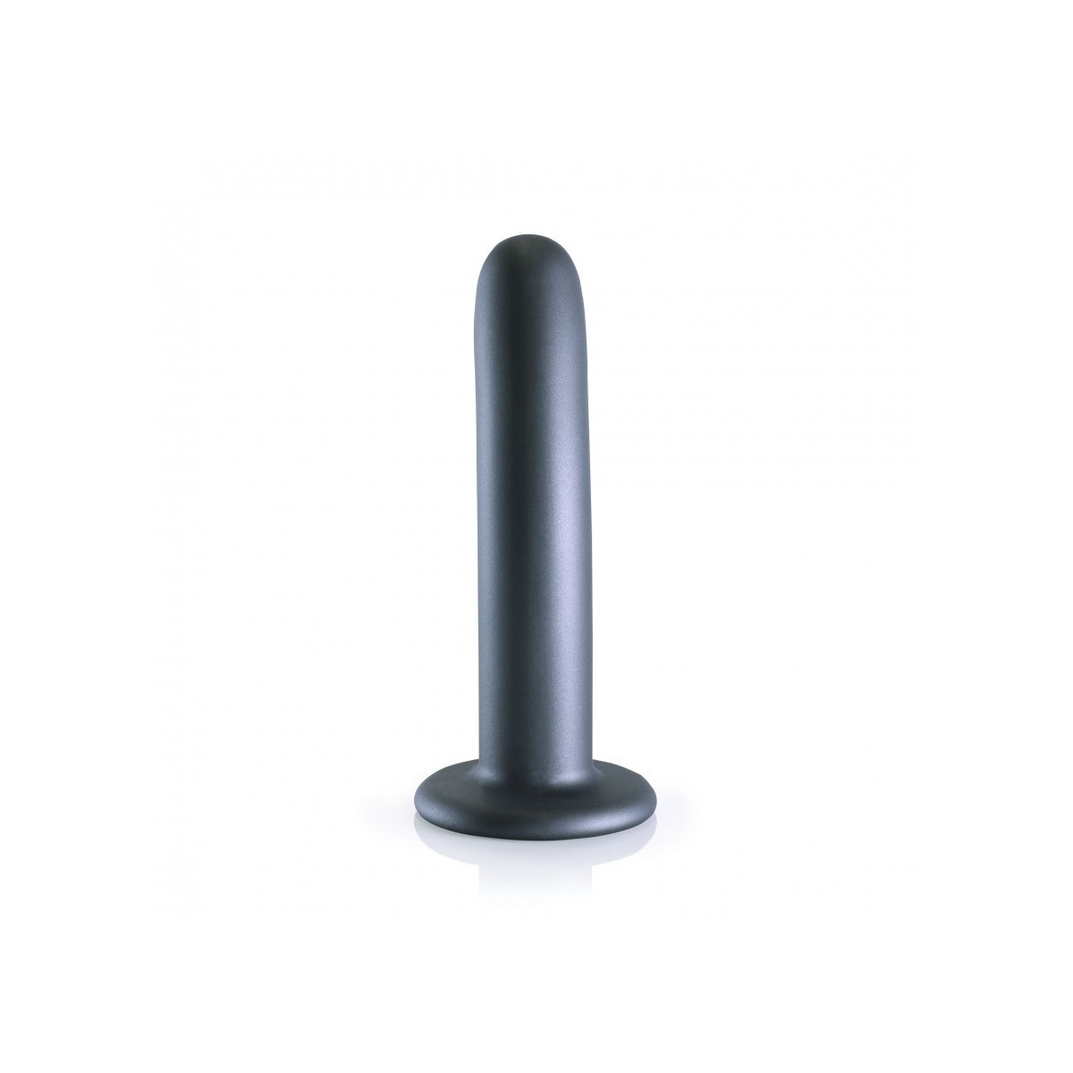 Dildo vaginale con ventosa Smooth G-Spot Dildo 6'' / 14,5 cm Gun Metal
