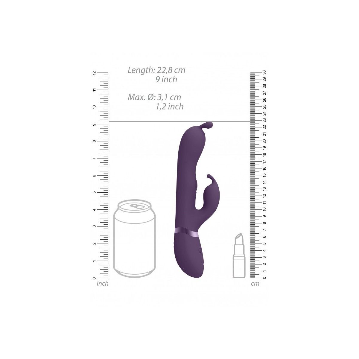 Vibratore vaginale rabbit Triple Action Vibrating Rabbit with PulseWave Shaft Purple