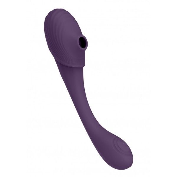 Vibratore vaginale doppia stimolazione viola