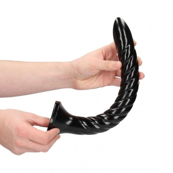 Dildo anale Swirled Snake 35 cm nero
