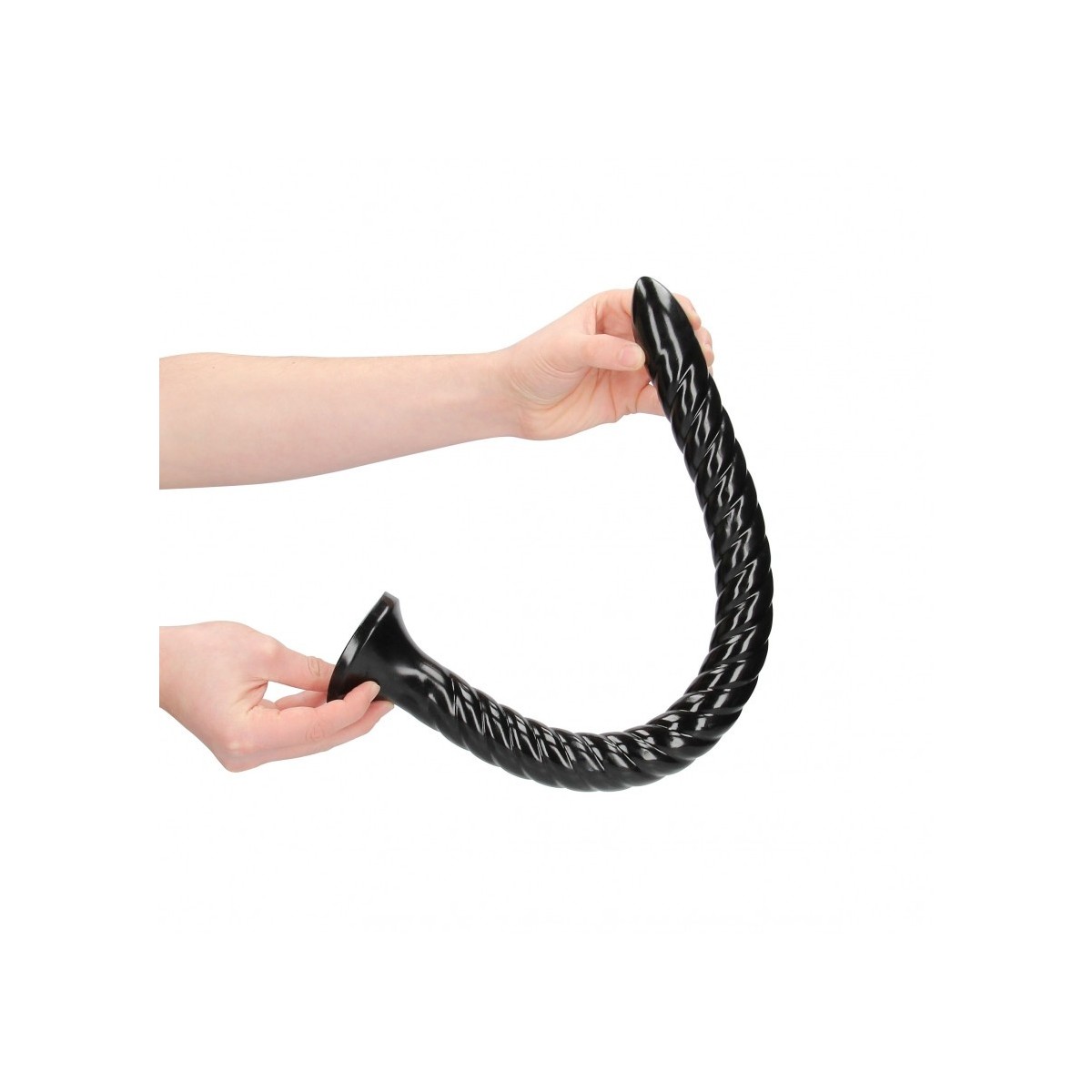 Fallo anale maxi Swirled Anal Snake - 20''/ 50 cm - Black