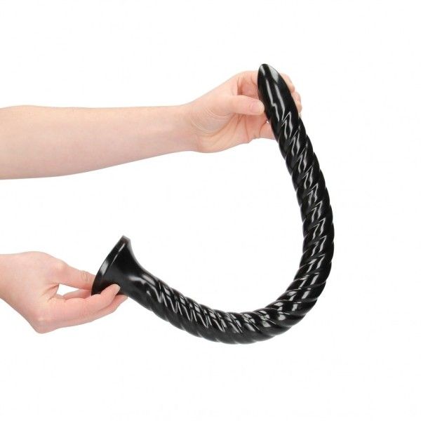 Dildo anale Swirled Snake 55 cm nero