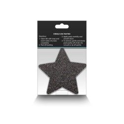 Copri-capezzoli stella glitter 2paia oro/nero Copri-capezzoli stella glitter 2paia oro/nero