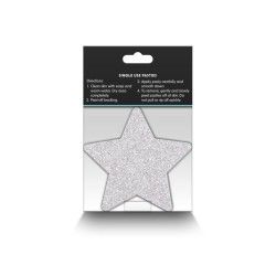 Copri-capezzoli star glitter 2paia red/silver Copri-capezzoli star glitter 2paia red/silver
