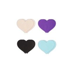 Copri-capezzoli cuore 4 paia mix color var.1 Copri-capezzoli cuore 4 paia mix color var.1