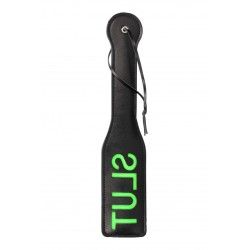Sculacciatore Paddle Slut nero/verde fluo Sculacciatore Paddle Slut nero/verde fluo