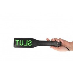 Sculacciatore Paddle Slut nero/verde fluo Sculacciatore Paddle Slut nero/verde fluo