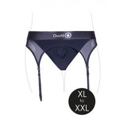 Slip con vibrazione e reggicalze strapon nero Slip con vibrazione e reggicalze strapon nero