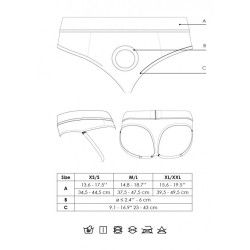 Perizoma strap-on vibrante per dildo nero Perizoma strap-on vibrante per dildo nero