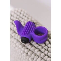 Anello fallico doppio vibrante Lastic viola Anello fallico doppio vibrante Lastic viola