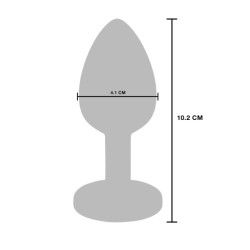 Plug Anale The Glider Large vibrante metallo Plug Anale The Glider Large vibrante metallo