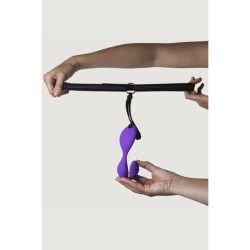 Vibratore doppio Mr. Hook indossabile viola Vibratore doppio Mr. Hook indossabile viola