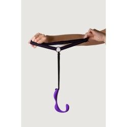 Vibratore doppio Mr. Hook indossabile viola Vibratore doppio Mr. Hook indossabile viola