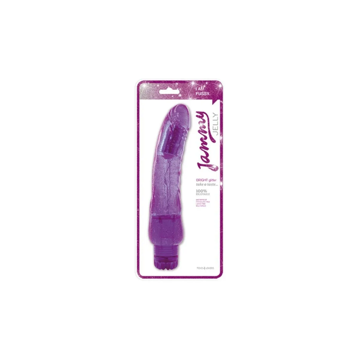 Vibratore jammy jelly bright glitter purple vibro