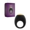 Anello fallico vibrante Eclipsi nero con led Anello fallico vibrante Eclipsi nero con led