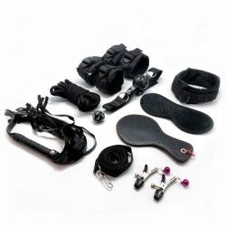 Kit BDSM costrittivo Fury 10 pz nero Kit BDSM costrittivo Fury 10 pz nero