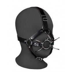 Imbracatura viso BDSM con Spider Gag nera