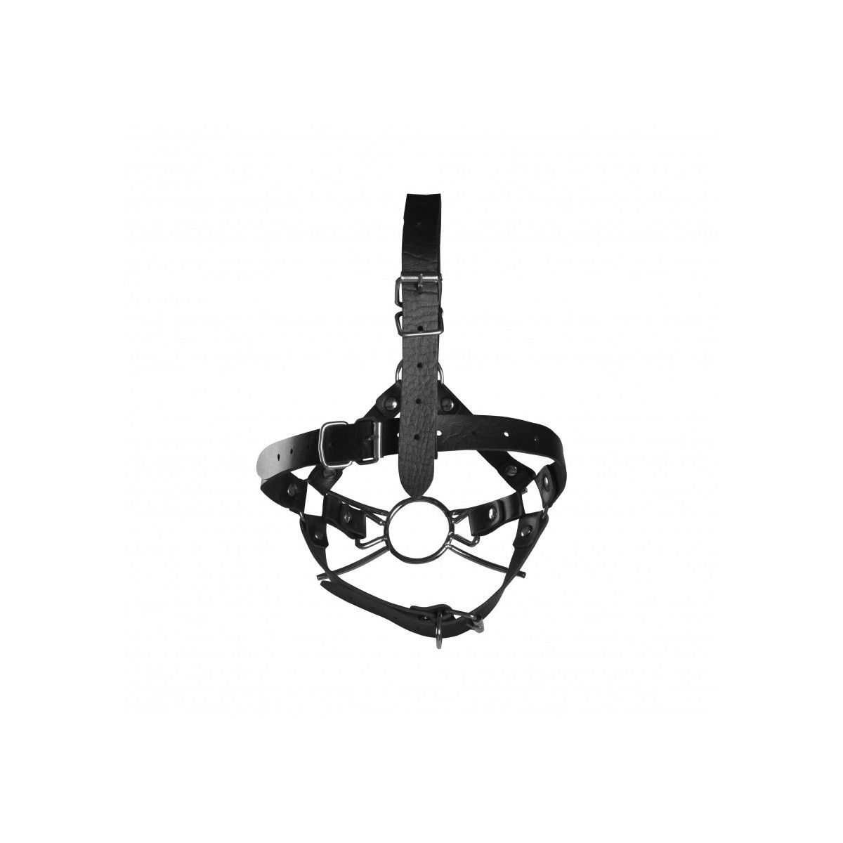Imbracatura viso BDSM con Spider Gag nera