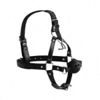 Imbracatura viso con ball gag traspirante