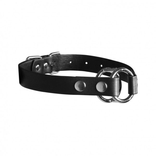 Ring gag doppio bdsm nero