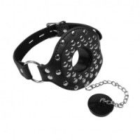 Gag bocca aperta BDSM con tappo nero