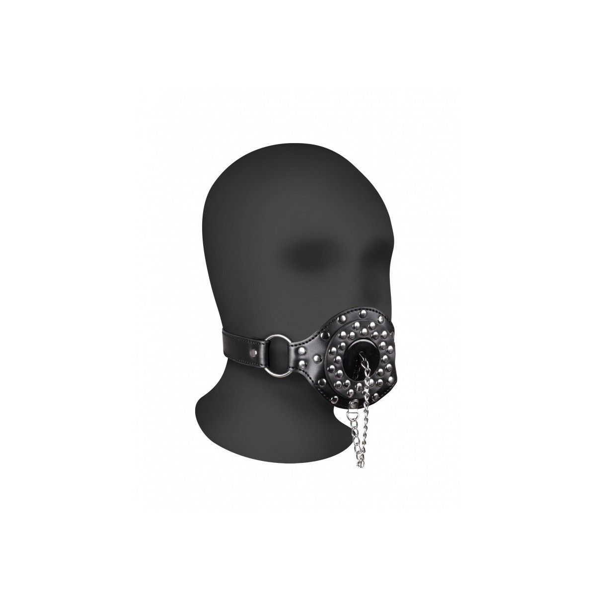 Morso con tappo Open Mouth Gag with Plug Stopper Black