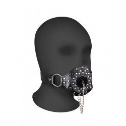 Gag bocca aperta BDSM con tappo nero Gag bocca aperta BDSM con tappo nero