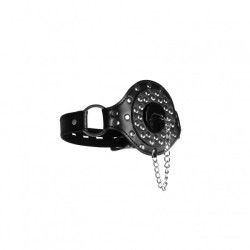 Gag bocca aperta BDSM con tappo nero Gag bocca aperta BDSM con tappo nero