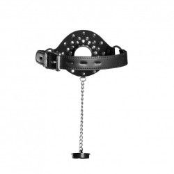 Gag bocca aperta BDSM con tappo nero Gag bocca aperta BDSM con tappo nero