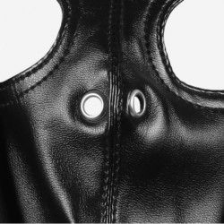 Maschera BDSM con cerniera Zip-up nera Maschera BDSM con cerniera Zip-up nera