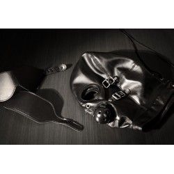 Maschera BDSM con morso Breathable Ball nera Maschera BDSM con morso Breathable Ball nera